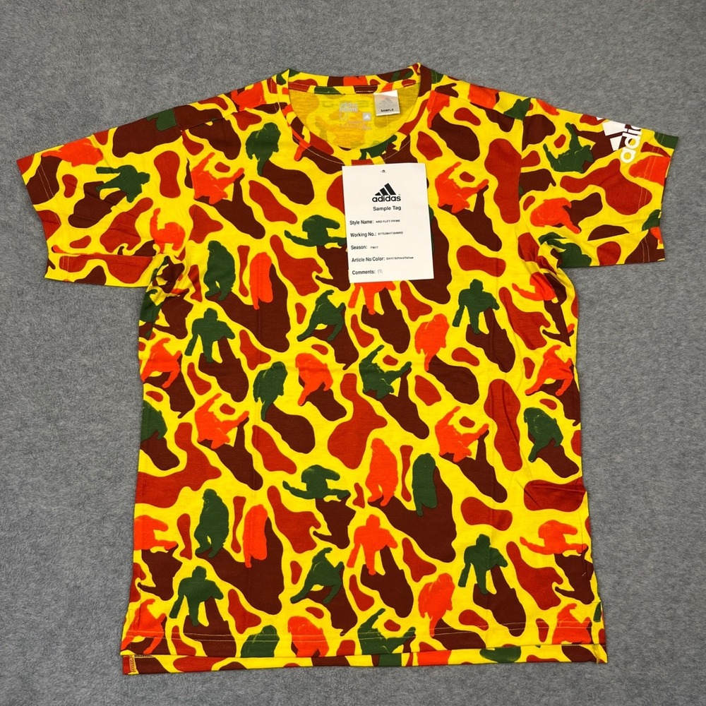 Adidas x Pharrell T-Shirt‎ Mens Medium N.E.R.D. FLIFT PRIME Camo Sample DH1178